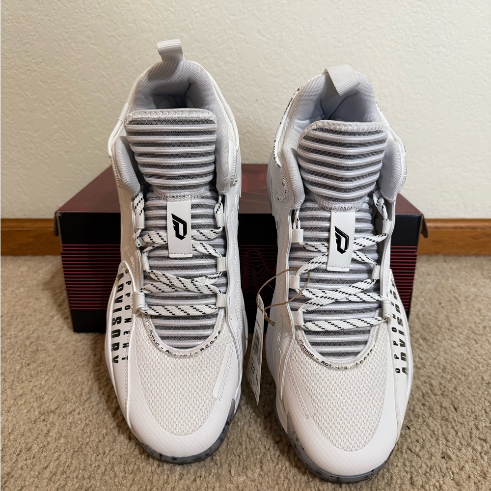 Adidas Dame 7 EXTPLY Advisory Basketball Shoes Men's White Sneakers H68990 - Picture 6 of 9